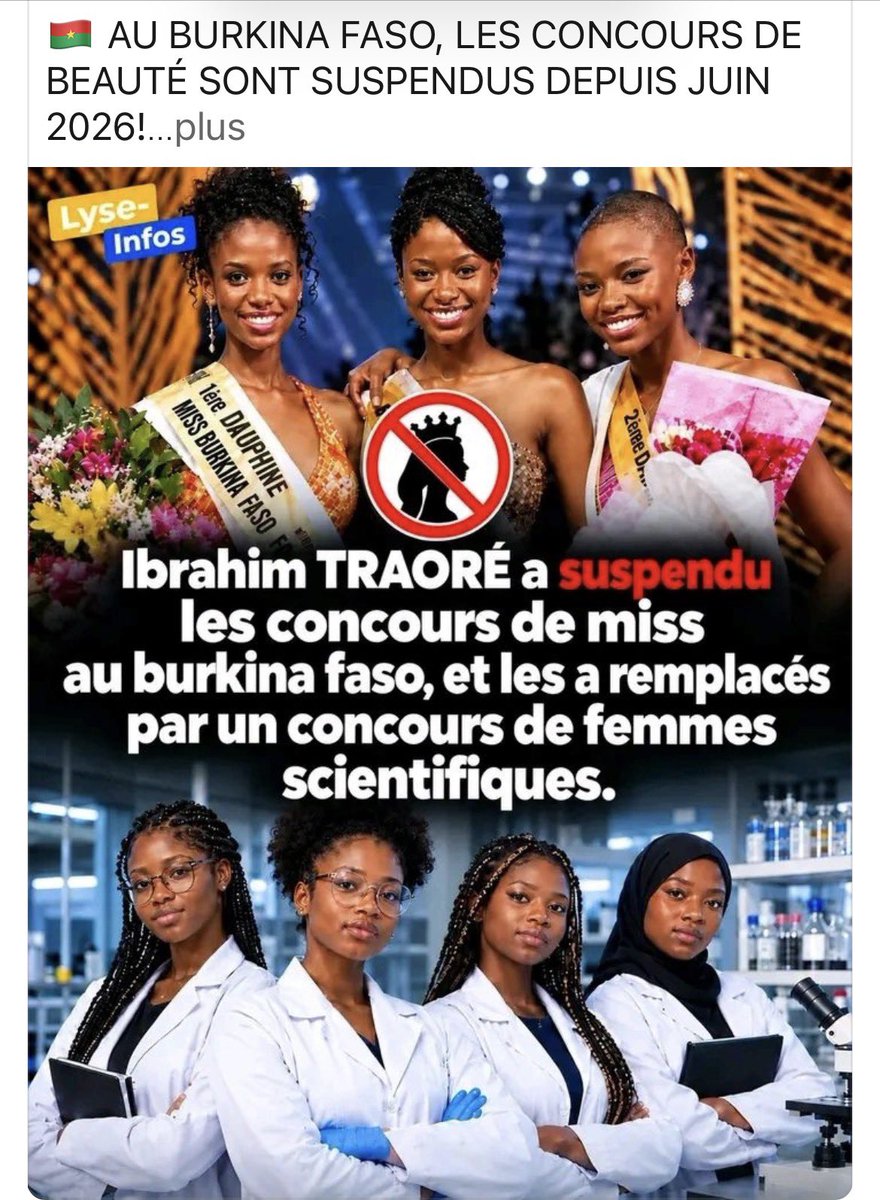 NELLYTSHELAMUT's tweet photo. Que pensez-vous de cette décision de remplacer les concours de beauté par des concours scientifiques ? https://t.co/cebNRgO0AZ