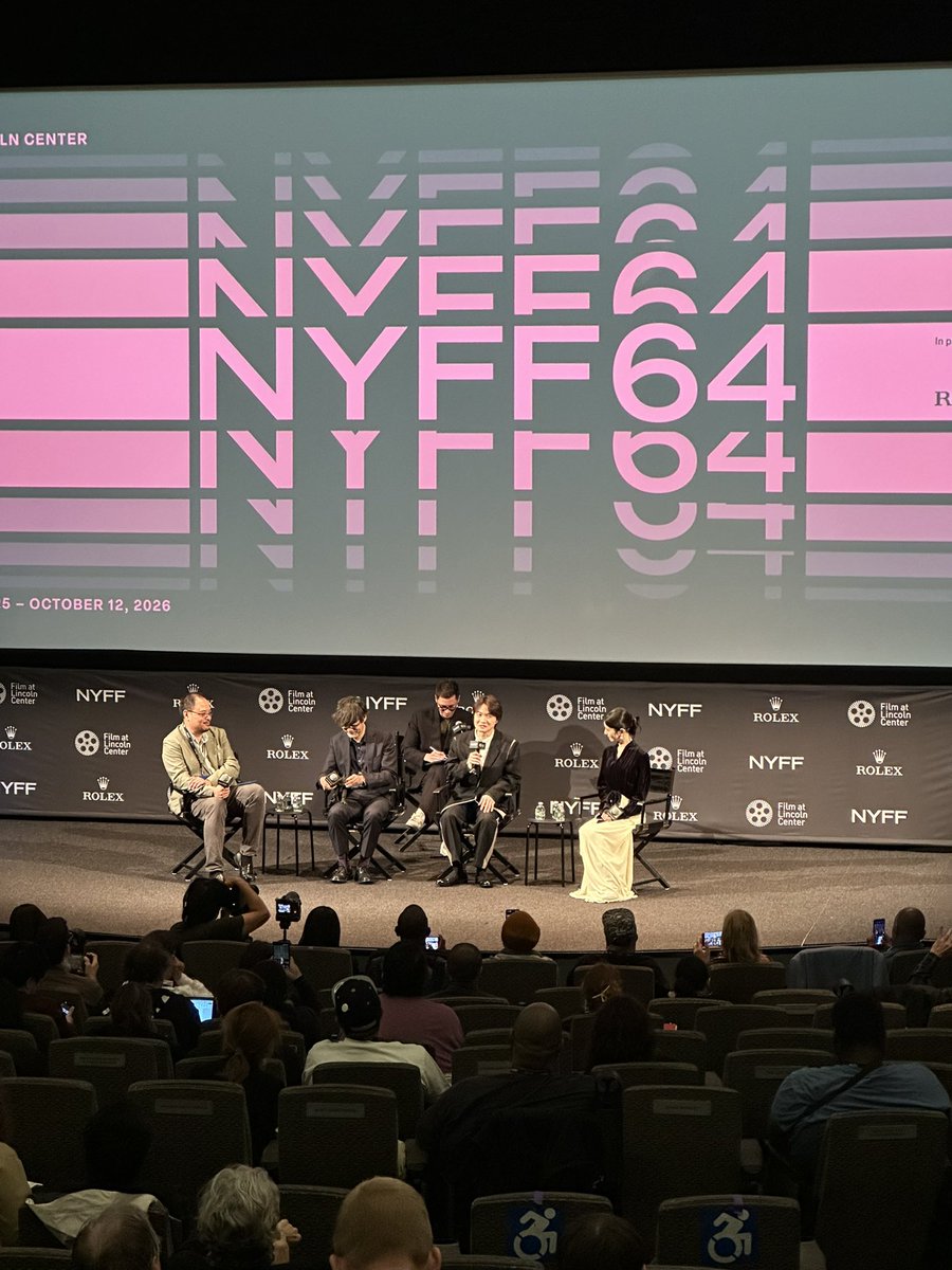 TheNYFF's tweet photo. “When I got the offer and was asked to come back, I was very happy and pleased. At the same time, we’re dealing with Godzilla here, and that carries a lot of weight. I was feeling a mixture of happiness and pressure!” - Ryunosuke Kamiki #NYFF64 https://t.co/amu0jftMr1