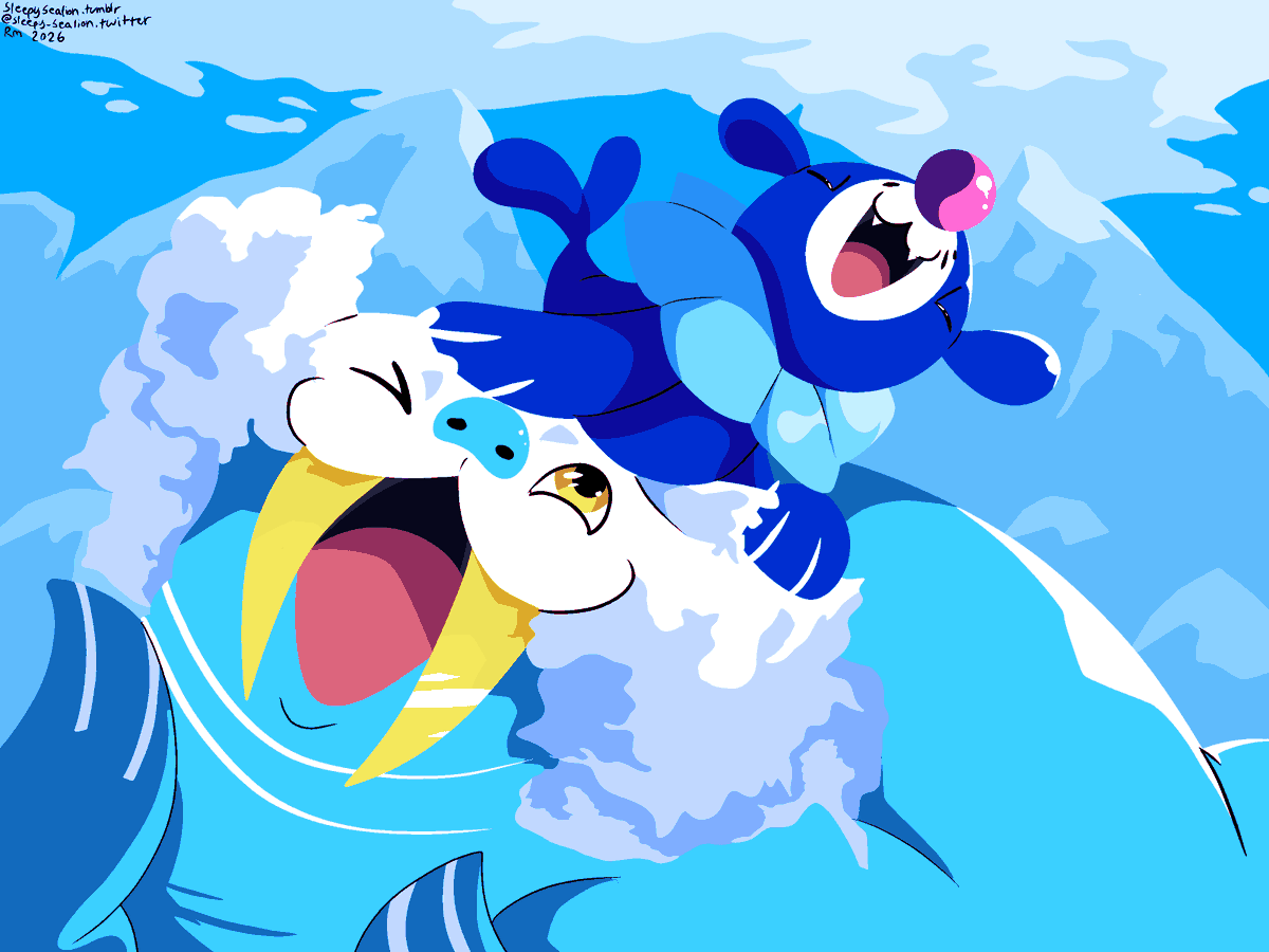 sleepy_sealion's tweet photo. Mighty Tusks! #pokemon #pokemonfanart #popplio #walrein https://t.co/B0G5tugyS9