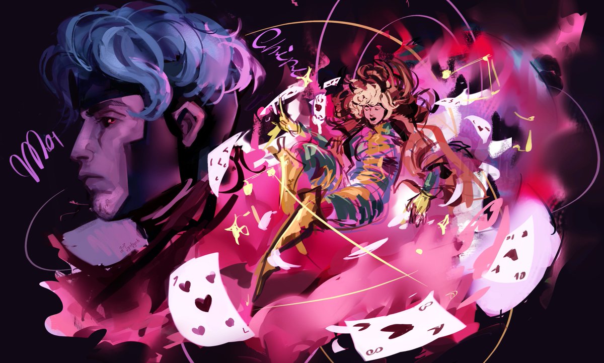 Myshych_v's tweet photo. Gambit &amp; Rogue from X-Men ’97
#art https://t.co/NU0tZHxxC5