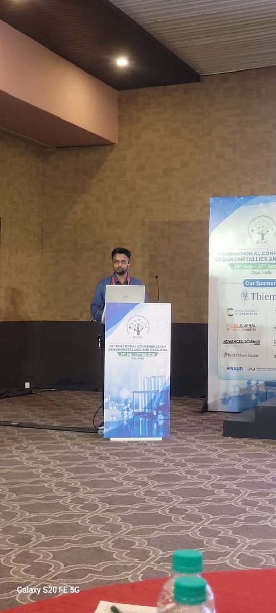icoc_2026's tweet photo. Science in motion, ideas that spark!
Debotra Sarkar,  Asamanjoy Bhunia, Gulzar Bhatt, and Shubham Sarkar delivered an engaging Flash Talk at #ICOCIV2026, bringing exciting chemistry, fresh insights, and innovative perspectives to the stage. 🔬
#ICOCIV2026 #FlashTalk https://t.co/6qsBJZp1YZ
