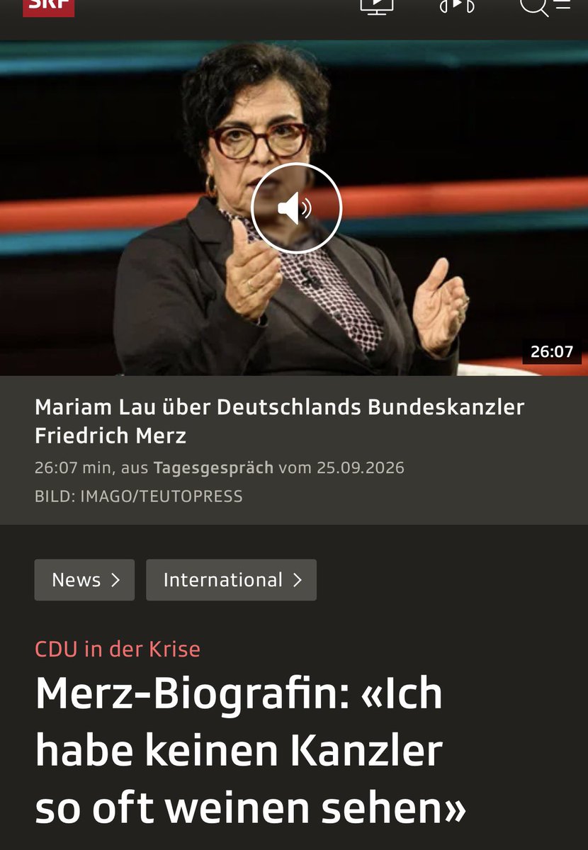 Faktencheck2030's tweet photo. „Ich habe keinen Kanzler so oft weinen sehen“, sagt die Merz Biografin. https://t.co/YzteZ2tK6a