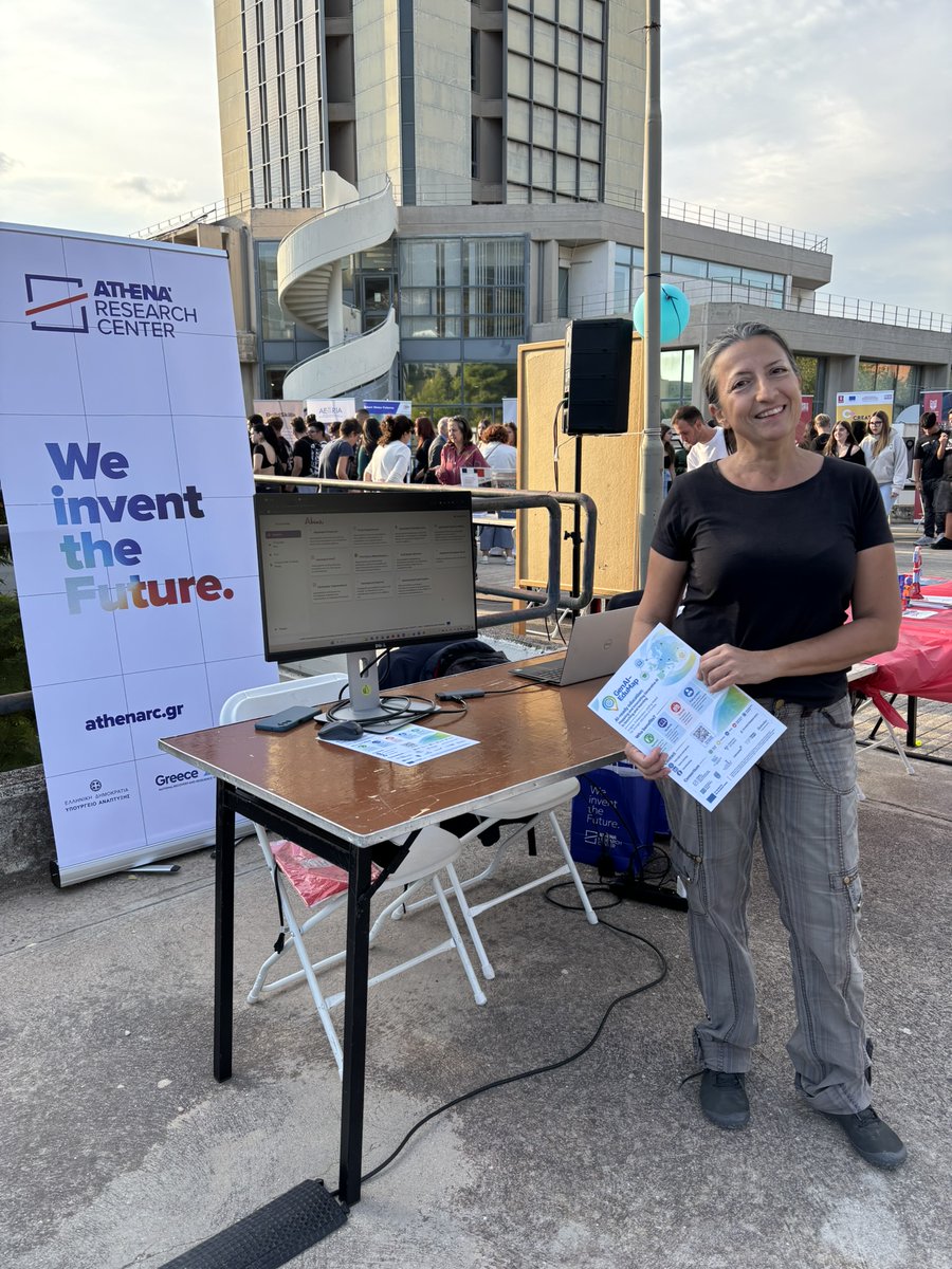 athenaRICinfo's tweet photo. 🔬 Another #EuropeanResearchersNight in Athens!
At the NTUA Zografou Campus, #AthenaRC researchers welcomed visitors to explore robotics, exoskeletons, the Greek LLM Krikri, AI in education, DataGEMS &amp; more.
Thank you to everyone who joined us! https://t.co/mfUxoAHYml