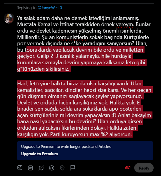 jhox823's tweet photo. @JanyeWest0 AKP'ye oy deposu olma dışında bir s*ke yaramıyorsunuz. Gerçeklerle tanış. https://t.co/pchY3VuClV