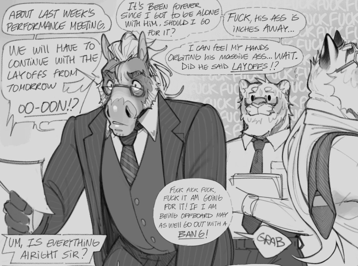 RepzzMonster's tweet photo. Being an unpaid intern for so long can get into your head being constantly under so much pressure... But- looking at your boss's ass every time he bents down sure does help make up for it 🍑💦 https://t.co/ckkKPZW5fU