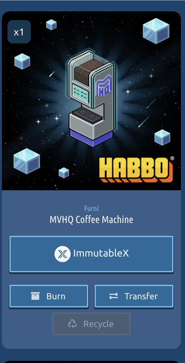 nobodyG05's tweet photo. @Habbo @lRisita The MVHQ Coffee Machine is one of my oldest collectibles. https://t.co/QIgpJD4ZN1