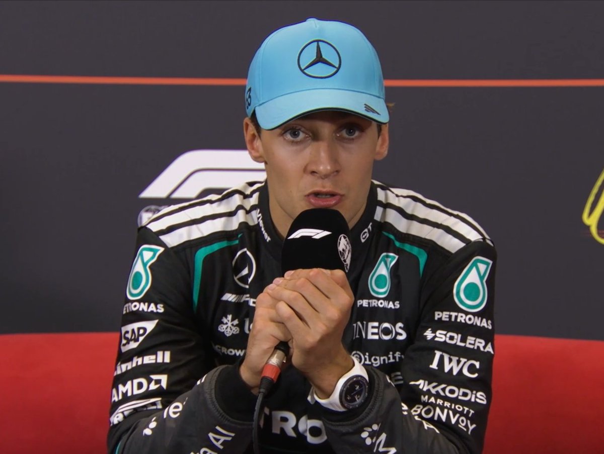 MaxArgento33's tweet photo. 🚨 | GEORGE RUSSELL EN CONTRA DE LAS DECLARACIONES DE LANDO NORRIS:

"Creo que una race ban sería demasiado duro". 

"Creo que en los reinicios después del Safety Car, con los neumáticos fríos, un error muy pequeño puede tener grandes consecuencias, y por lo que vi hoy, eso fue lo que pasó".

"Las races ban deberían aplicarse cuando los pilotos hacen algo intencionalmente muy peligroso y muy imprudente".