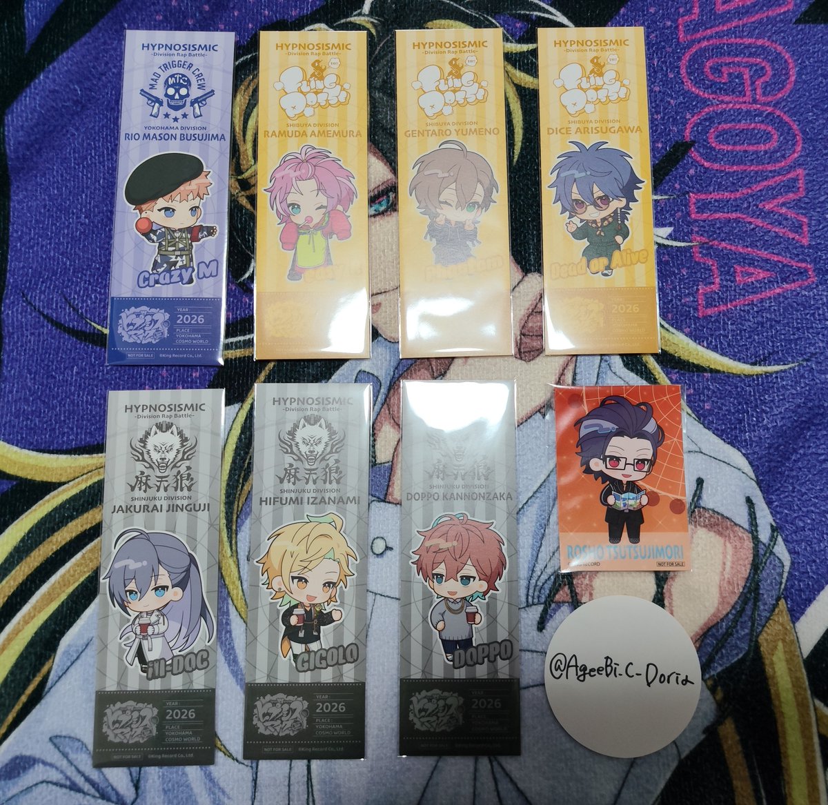 AgeeBi_C_Doria's tweet photo. 【交換】ヒプノシスマイク ヒプマイ
コスモワールド ステッカー 特典

譲)ステッカー:理鶯2、乱数、幻太郎、寂雷2、一二三、簓2
購入特典:理鶯、乱数、幻太郎、���統、寂雷、一二三、独歩
ゲーム特典:盧笙

↓ https://t.co/03eu9VB8J4