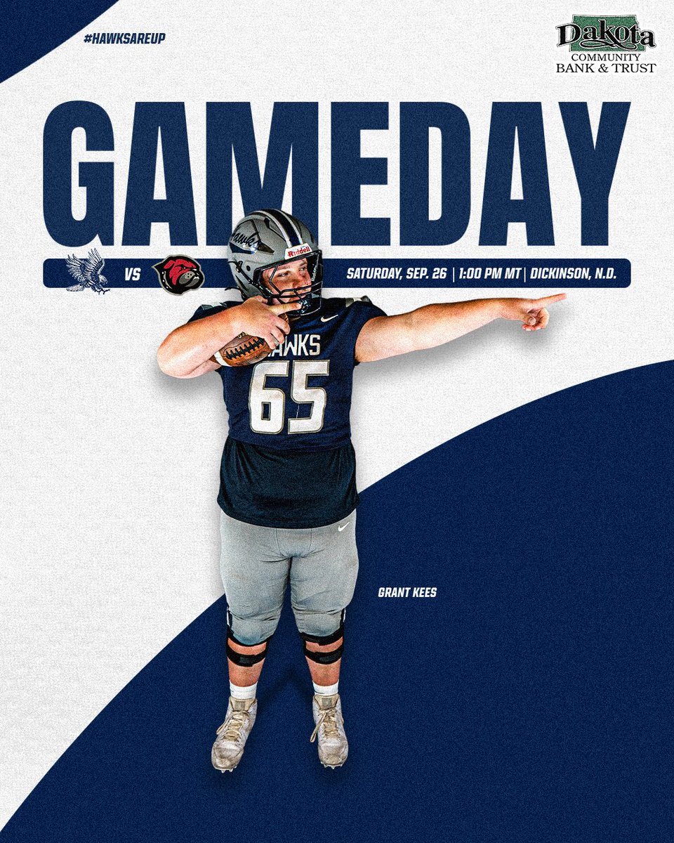 dsubluehawks's tweet photo. 🏈| @BlueHawkFB Game Day!

📍: Biesiot Activities Center
🆚: Montana Western
🕓: 1:00 pm MT
📊: https://t.co/BdpRvLqnsT
📺: https://t.co/rUQn4E0u7S
📖: https://t.co/xsqMZAhmeH
🎙️: https://t.co/tXMtihSTVb

#HawksAreUp https://t.co/uAJmwuusPd