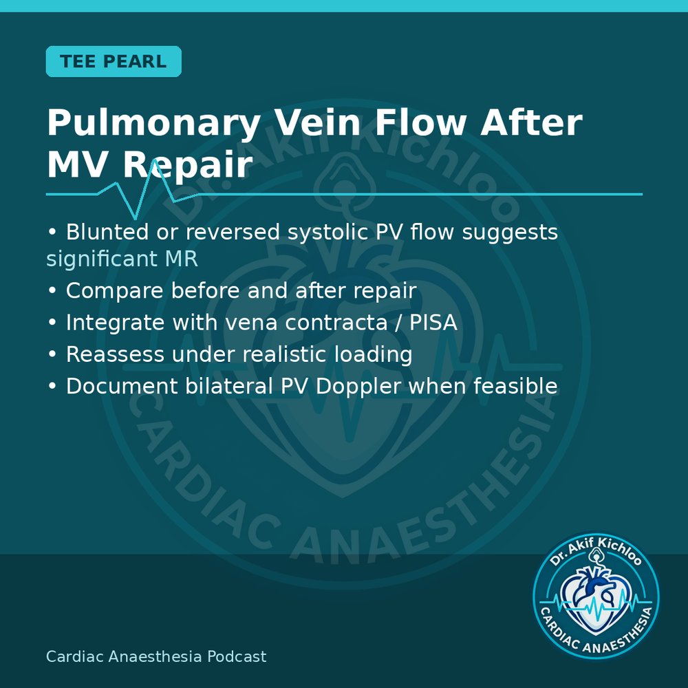 akifkichloo's tweet photo. Protection &amp; Monitoring
Retrograde cardioplegia, PV flow after MV repair, hypoxic spell, NIRS pitfalls.
Cardiac Anaesthesia Podcast
#CardiacAnaesthesia #CardiacAnaesthesiaPodcast #MedEd #CardiacOR https://t.co/z9yWS77cyJ