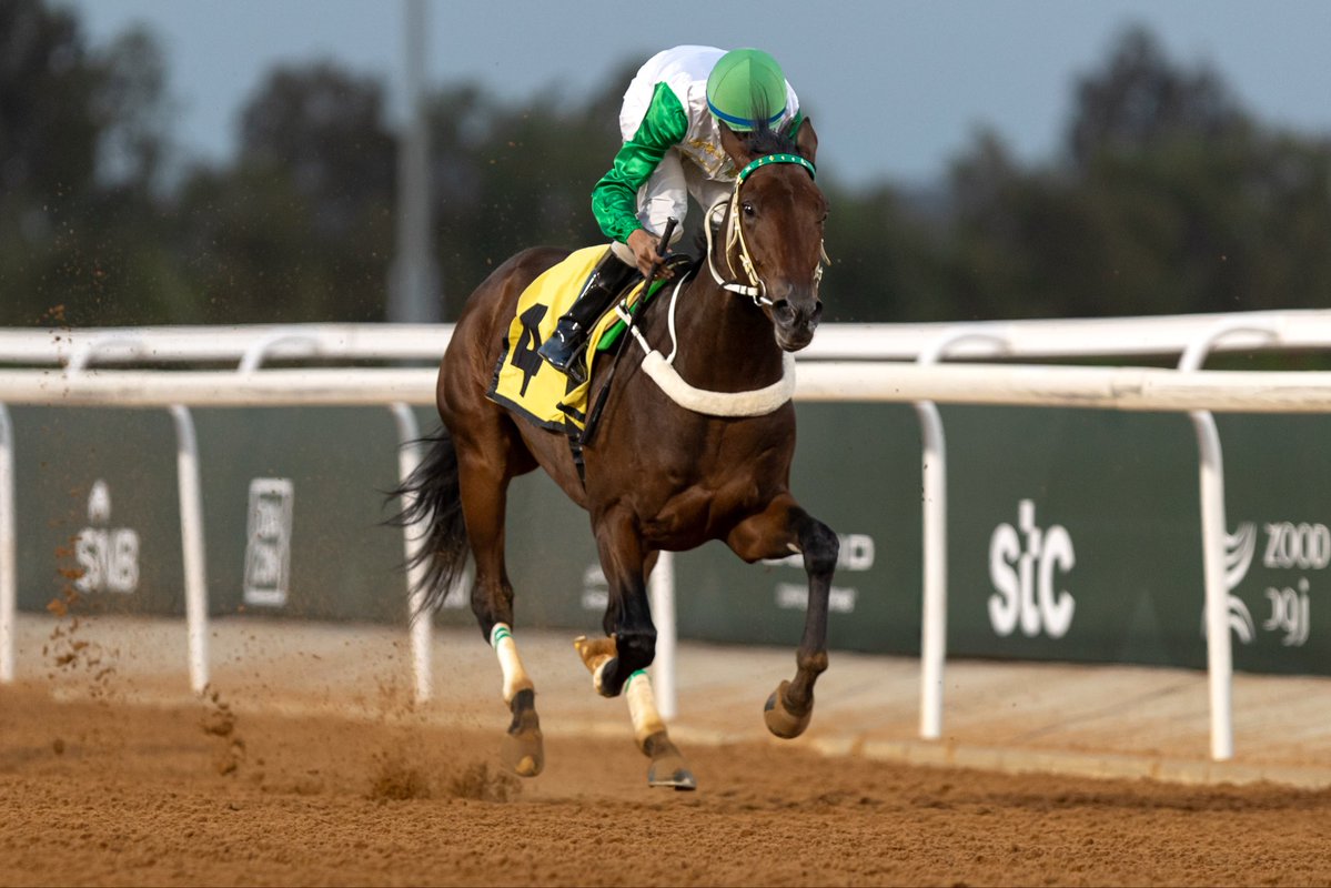 alareen_racing's tweet photo. البطل " جبخان " 🤩

بشعار الشيخ عبدالله حمود المالك الصباح.

يحقق لقب كأس تحدي نادي سباقات الخيل 🏆 على مسافة 1600 متر، ويضيف انتصاره الثاني من مشاركته الثانية، تدريبات عبدالله السدراني وبقيادة الخَيّال العالمي محمد الدهام. 

ألف مبروك 👏🏻

#العرين_ريسينق https://t.co/MoJQDdSSyB