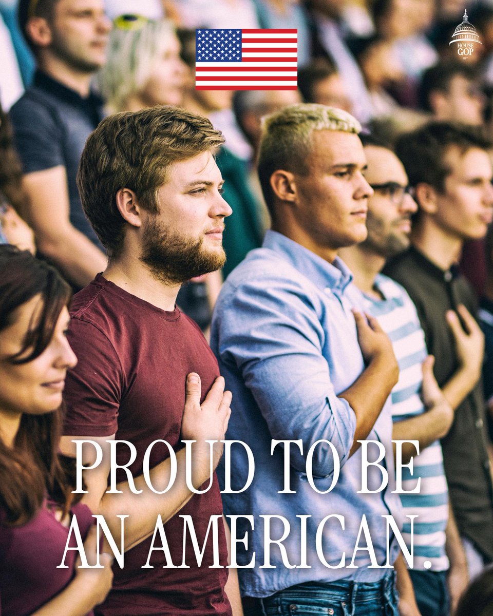 HouseGOP's tweet photo. Stand for the flag. That's how it's done in AMERICA! 🇺🇸 https://t.co/JrOi6dw4kS