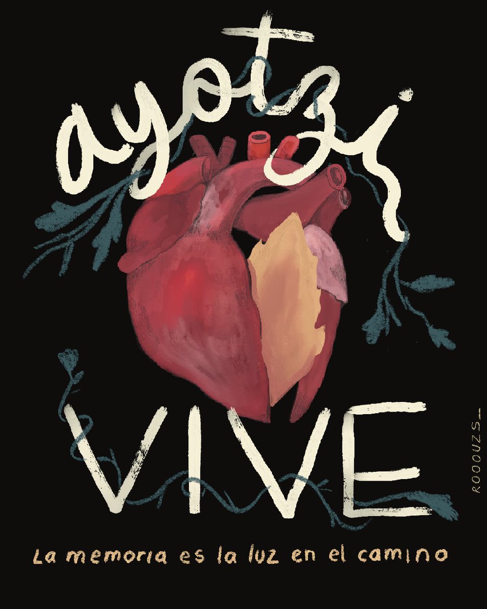 LaRoozs's tweet photo. ¡AYOTZI VIVE! ¡ LA LUCHA SIGUE! 
Han pasado 12 años de la desaparición forzada de los normalistas de #Ayotzinapa
12 años en los que el gobierno no ha hecho más que encubrir al ejército Es importante seguir hablando de Ayotzinapa.
 Es necesario aferrarnos a la memoria. 🔥 https://t.co/Etq2xwVIPV