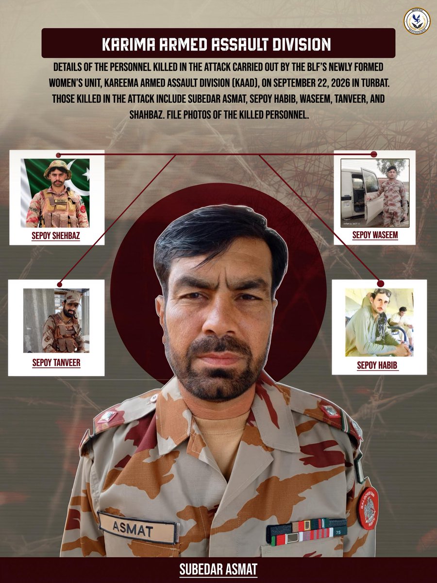 JandBalochh's tweet photo. بی ایل ایف نے بلوچ خواتین یونٹ کاڈ کی پہلی عسکری کارروائیوں کی تفصیلات جاری کیں، جن میں 9 اہلکاروں کی ہلاکت کی ذمہ داری قبول کی گئی ہے۔

کریمہ آرمڈ اسالٹ ڈویژن کی جوسک میں سی پیک روڈ پر کیو آر ایف قافلے پر حملے اور منگچر شہر میں جھڑپوں میں مجموعی طور پر 9 فوجی اہلکار ہلاک اور متعدد زخمی: میجر گہرام بلوچ

بلوچستان لبریشن فرنٹ کی نو تشکیل شدہ یونٹ “کریمہ آرمڈ اسالٹ ڈویژن “ (کاڈ )کے سرمچاروں نے تربت کے علاقے جوسک میں سی پیک شاہراہ پر اور قلات کے شہر منگچر میں کوئٹہ-کراچی شاہراہ پر دو اہم کارروائیاں سرانجام دیں۔ کاڈ کی جوسک کے معرکے میں قابض پاکستانی فوج کے 6 اہلکار ہلاک اور متعدد زخمی ہوئے، جبکہ منگچر میں شاہراہ کی ناکہ بندی کے دوران پیش قدمی کرنے والی قابض فوج کے 2 اہلکار ہلاک ہوئے جبکہ باغوں کی طرف پسپا ہو کر سرمچاروں کا گھیراؤ کی کوشش کرنے والے اہلکاروں پر دوسرے حملے میں مزید 1 فوجی اہلکار ہلاک اور متعدد زخمی ہوئے ہیں۔ 

22 ستمبر 2026 کو کریمہ آرمڈ اسالٹ ڈویژن (کاڈ) کے سرمچاروں نے  انٹیلی جنس معلومات پر تربت کے علاقے جوسک میں سی پیک شاہراہ پر قابض پاکستانی فوج کی کوئیک ریسپانس فورس (QRF) کی 3 گاڑیوں پر مشتمل قافلے کو گھات لگا کر حملے میں نشانہ بنایا۔ سی پیک شاہراہ پر یہ معرکہ کریمہ آرمڈ اسالٹ ڈویژن (کاڈ) کی پہلی عسکری کاروائی تھی۔ جیسے ہی کوئیک رسپانس فورس کا قافلہ نشان ہدف پر پہنچا کاڈ کے سرمچاروں نے سڑک پر پیش قدمی کر کے قافلے کو گھیرے میں لے لیا اور ان پر سامنے سے فائرنگ شروع کر دی۔ پہلی بلٹ پروف گاڑی کے اوپر نصب ایل ایم جی گنر کو کاڈ کے سرمچاروں نے براہِ راست ہدف بنا کر موقع پر ہی ہلاک کردیا جبکہ دوسری گاڑی پر فائرنگ کے نتیجے میں گاڑی میں سوار 1 اہلکار ہلاک ہوگیا، اور دونوں گاڑیاں ہدف سے دور نکل گئے۔ اسی اثنا میں آنے والی تیسری گاڑی پر سرمچاروں نے خودکار ہتھیاروں سے مختلف اطراف سے شدید حملہ کیا جس کے نتیجے میں گاڑی میں موجود چاروں 4 فوجی اہلکار ہلاک ہوئے۔ کاڈ کے سرمچاروں کی اس کارروائی کے نتیجے میں قابض فوج کے مجموعی طور پر  6 اہلکار ہلاک اور متعدد زخمی ہو گئے، جبکہ دشمن کی گاڑیوں کو شدید نقصان پہنچا۔ اس کارروائی کو سرانجام دینے میں کاڈ کو بی ایل ایف کی قربان یونٹ کے سرمچاروں کی بھرپور کمک حاصل تھی۔

حملے کے بعد جب قابض فوج نے جوابی گھیراؤ کی کوشش کی جسے کاڈ اور قربان یونٹ کے سرمچاروں نے پسپا کر کے اپنے ساتھیوں کو کور (cover) فراہم کی اور تمام دستوں کی باحفاظت واپسی کو یقینی بنایا۔ اس معرکہ میں قربان یونٹ کے نڈر اور بہادر سرمچار کیپٹن چاکر مراد عرف دلیپ جان دلیری سے لڑتے ہوئے جامِ شہادت نوش کر گئے۔ اس معرکے کے دوران کاڈ اور قربان یونٹ کے سرمچاروں نے اعلیٰ عسکری نظم و ضبط، موثر حکمتِ عملی اور بے مثال شجاعت کا مظاہرہ کرتے ہوئے اپنے تمام تر اہداف حاصل کیے۔

25 ستمبر 2026 کو کریمہ آرمڈ اسالٹ ڈویژن (کاڈ) کے سرمچار منظم و مربوط منصوبہ بندی کے ساتھ قلات کے شہر منگچر میں داخل ہو کر کوئٹہ-کراچی مرکزی شاہراہ پر 3 مختلف مقامات پر ناکہ بندی قائم کر کے اسنیپ چیکنگ کی اور علاقے میں گشت کیا۔ منگچر بازار کی جانب سے قابض فوج نے ایک بکتر بند اور دو دیگر گاڑیوں کے ساتھ ناکہ بندی ختم کرانے کے لیے پیش قدمی کی، جس پر شاہراہ پہ موجود مستعد سرمچاروں نے حملہ کر کے بکتر بند گاڑی سمیت تینوں گاڑیوں پر بھاری اور خودکار ہتھیاروں سے حملہ کر دیا۔ اس کارروائی کے نتیجے میں 2 فوجی اہلکار ہلاک ہو گئے, فوجی گاڑیوں کو شدید نقصان پہنچا اور قابض فوج کے اہلکار جانی نقصانات کے بعد پسپا ہونے پر مجبور ہو گئیں۔

پسپائی کے بعد قابض فوج کے دیگر دستوں نے سرمچاروں کو گھیرنے کی کوشش کی اور شاہراہ کے اطراف باغوں میں موجود اہلکاروں نے سرمچاروں پر حملہ شروع کر دیا، سرمچاروں نے باغوں میں چھپے اہلکاروں کو راکٹ، ایل ایم جی اور خودکار ہتھیاروں سے نشانہ بنا کر ان کا گھیرا توڑ دیا۔ اس دوسری کارروائی کے نتیجے میں مزید 1 فوجی اہلکار ہلاک اور متعدد زخمی ہو گئے اور قابض فوج کو وہاں سے بھی پیچھے دھکیل دیا گیا۔ تیسرے مقام پر سرمچاروں نے 40 منٹ تک گاڑیوں کو روک کر اسنیپ چیکنگ کی اور دشمن کے مارٹر گولوں و کواڈ کاپٹر سے داغے گئے بموں کے باجود تمام اہداف حاصل کیے اور باحفاظت اپنے محفوظ ٹھکانوں کی طرف نکل گئے۔