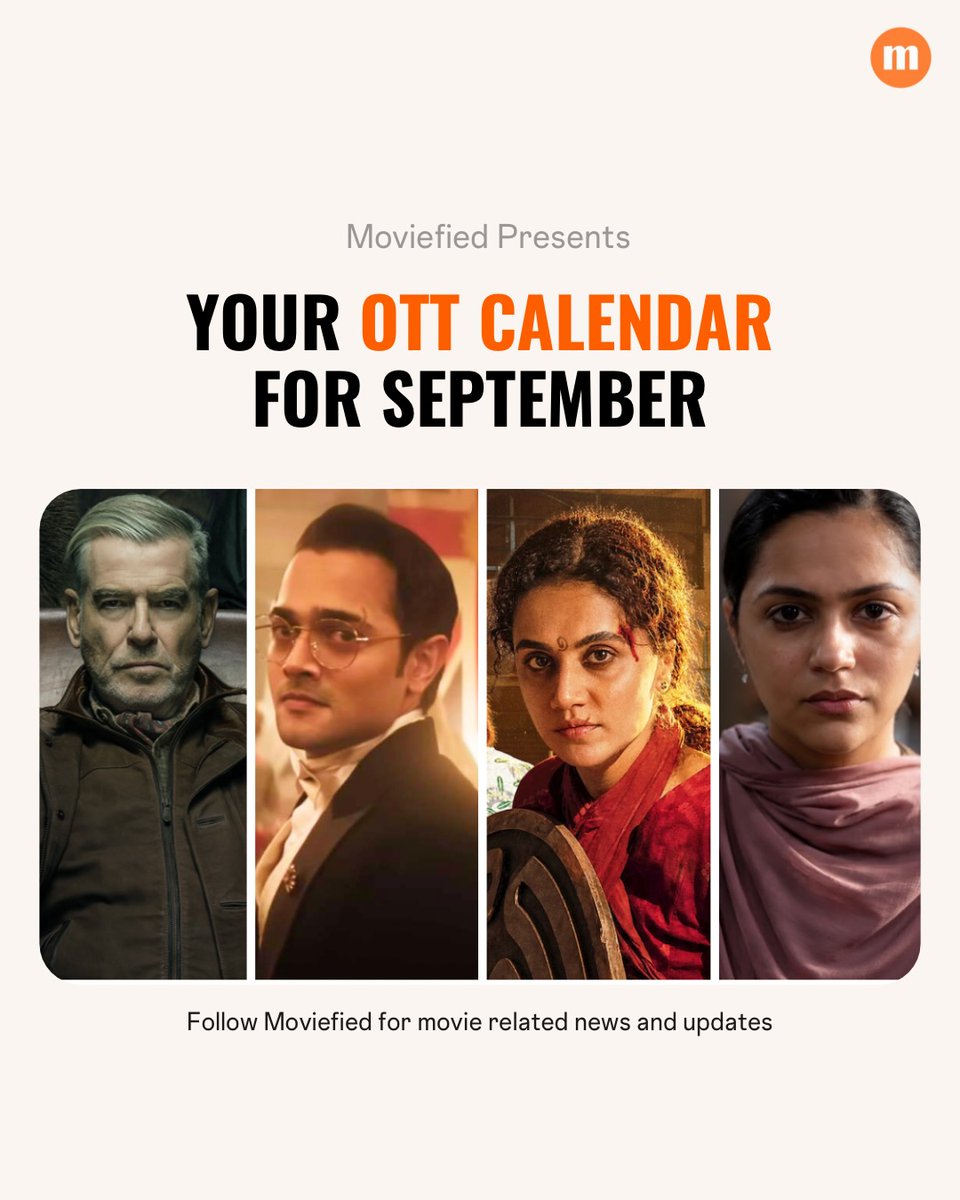 KayeMD's tweet photo. صورة من Moviefied بتاريخ 05 سبتمبر 2026. قد تكون صورة لتقويم أو ملصق أو مجلة ونص يقول: «تقدم Moviefied تقويمك لمنصات البث لشهر سبتمبر. تابع Moviefied لأخبار وتحديثات الأفلام». https://t.co/6BrVq8BikB