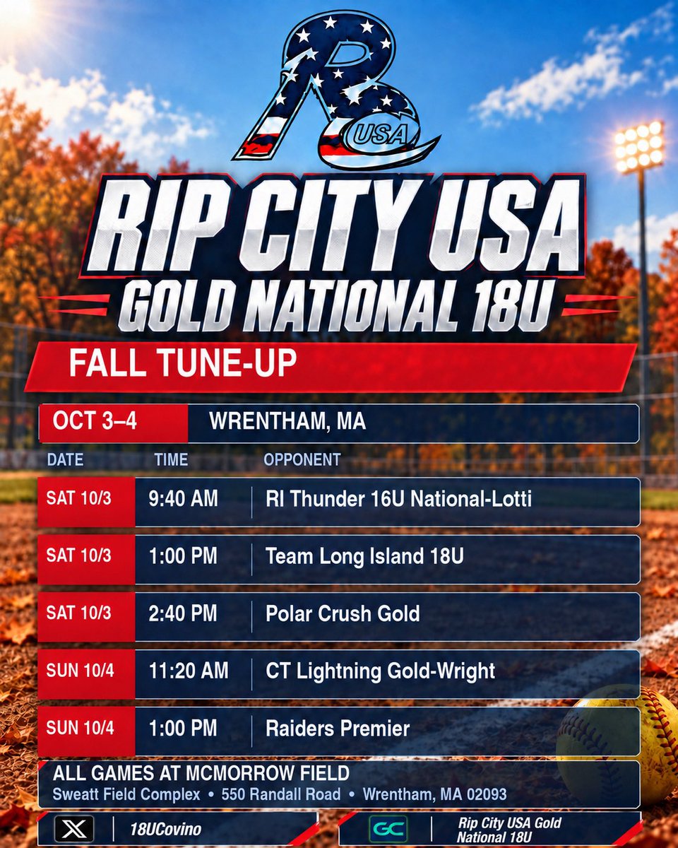 LexeyBoucher29's tweet photo. First fall tournament next weekend!!! Here’s our Fall Tune Up Schedule! Can’t wait to get started!!🥎🍁 https://t.co/csyCl0R3wJ
