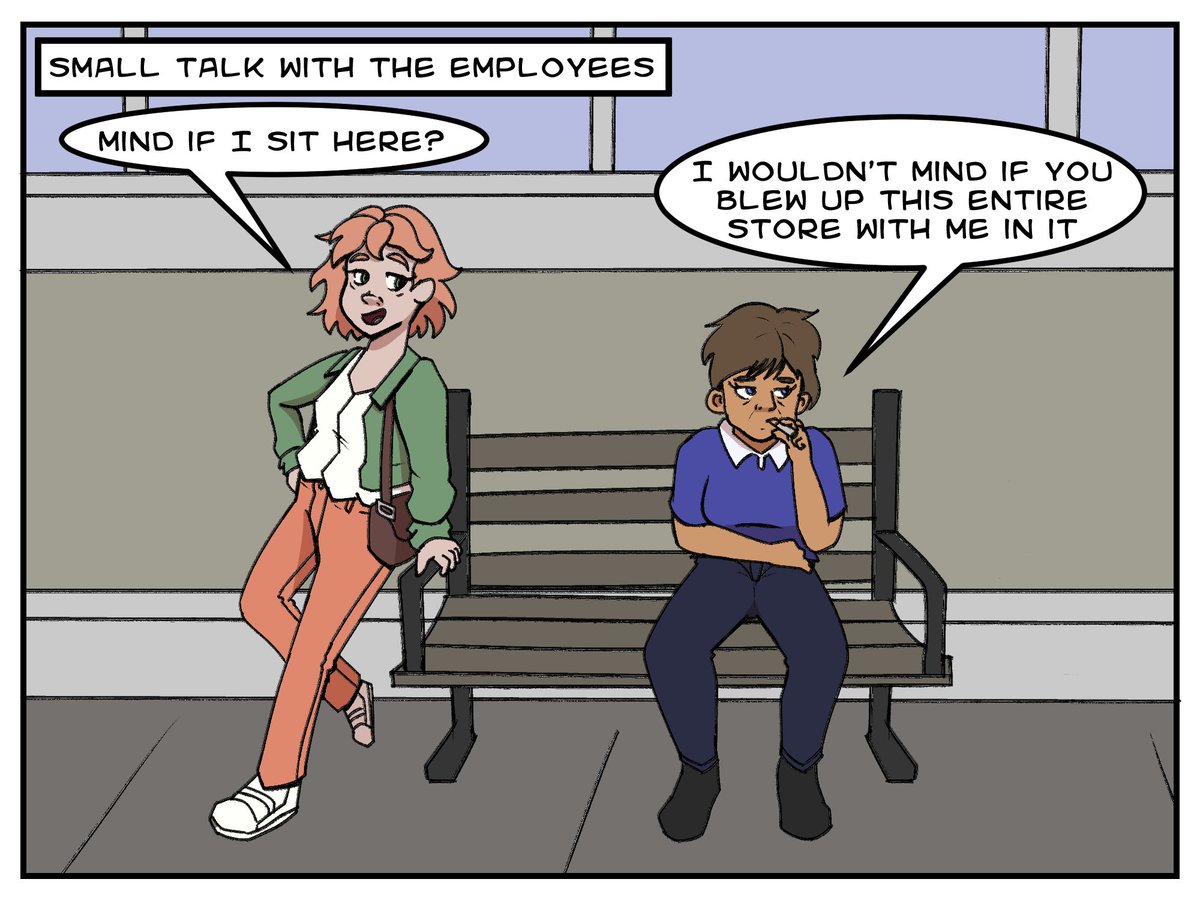 artofbrahm's tweet photo. When your town's main hangout spot is the grocery store #comics https://t.co/okZNrp0G3e