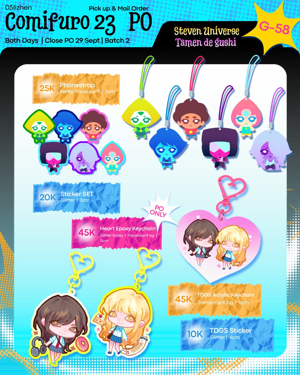 05lizhen's tweet photo. 🩵 &amp; 🔄 appreciated .ᐟ.ᐟ
⊹ ࣪ ˖ 05lizhen's #CF23 PO Batch 2
⟡ Pick-up Both Days G-58 &amp; Mail Order

🧁 MLP, Arcane, Tamen de gushi, Steven Universe, CSM
🗓 26 Sept - 29 Sept 

🧷 PO Link: https://t.co/92BAv0JBc1

#CF23Catalogue #Comifuro23  #Comifuro23Catalogue https://t.co/M2qzJZ8qb2
