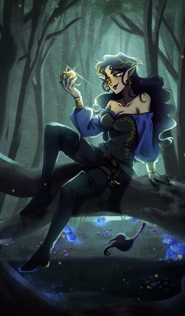 belladragora's tweet photo. ┏━━✦❘༻🍎༺❘✦━━━┓
          Eve Greenbriar
┗━━✦❘༻🌿༺❘✦━━━┛

Princesa de Elfhame. Mitad humana, mitad fae ✨
Muchísimas gracias a @AxanXV  por esta preciosa comisión 💜

Abre el hilo para saber más sobre ella. 🧵👇
#ArtCommissions #ocxcanon #myoc https://t.co/Ls1uG0ZMNJ