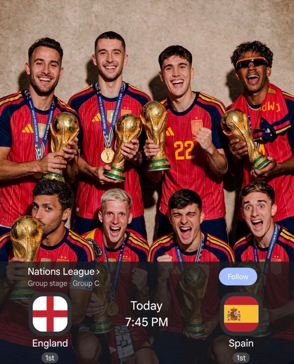 MundoBarcaNews's tweet photo. 🚨🚨🇩🇪 ÚLTIMA HORA:     

Hansi Flick viajó para presenciar el partido entre Inglaterra 🏴 e España 🇪🇸.

A pesar de estar disfrutando de unos días de vacaciones, el entrenador del Barça quiso aprovechar el parón internacional para seguir de cerca y admirar a sus jugadores. 👀🔵🔴

Flick nunca desconecta de sus jugadores. 💪🔥