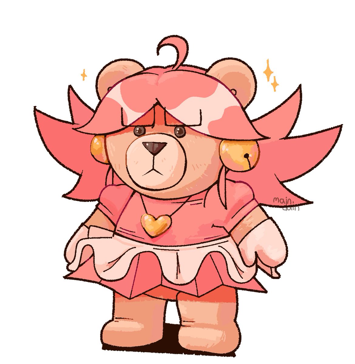 maindained's tweet photo. finished the ted show a bit ago so I put him in the mew mew outfit #deltarune https://t.co/8nZijnunch