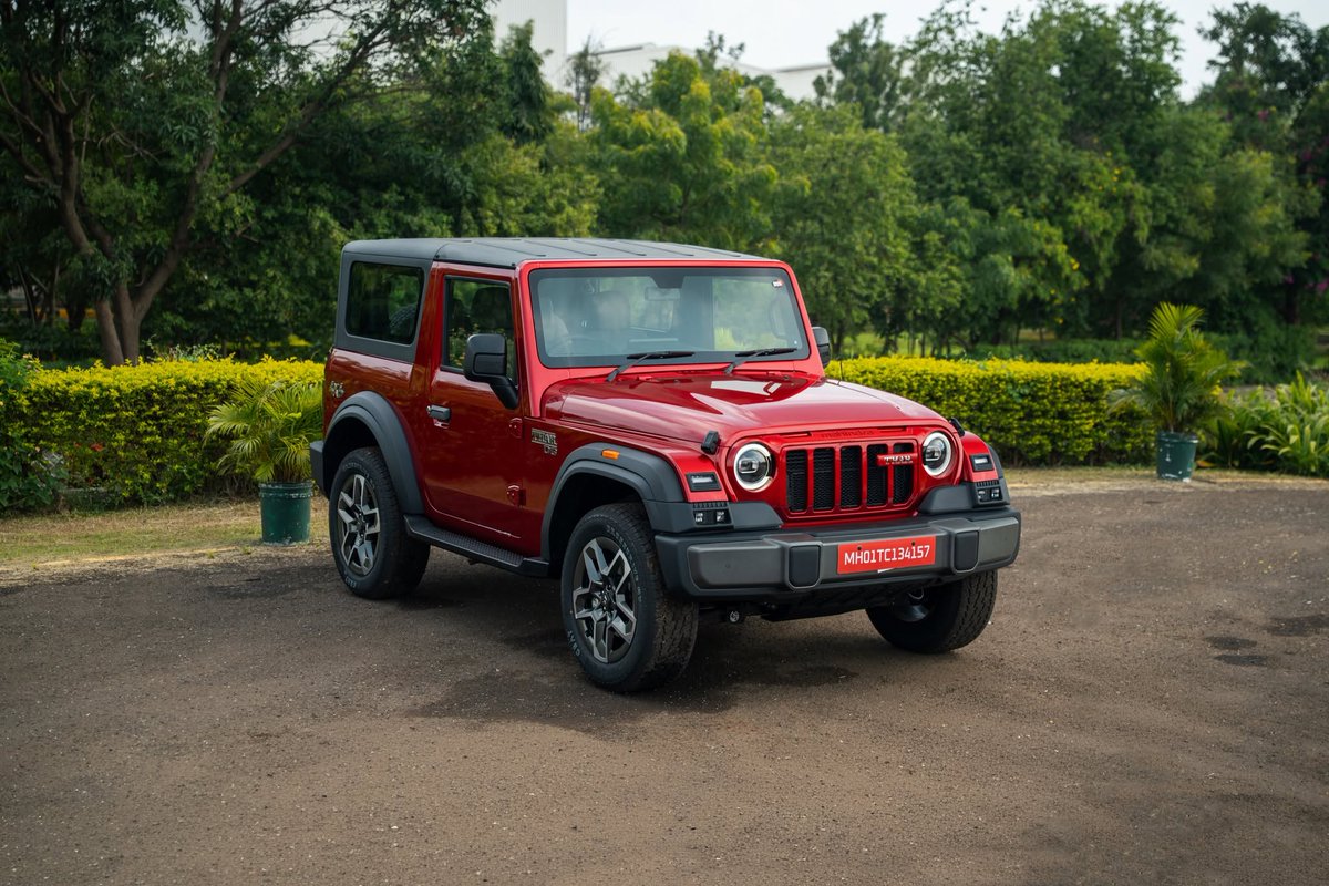 NamasteCar's tweet photo. #Mahindra #TharOG Tango Red colour. https://t.co/yenV4V0XS9