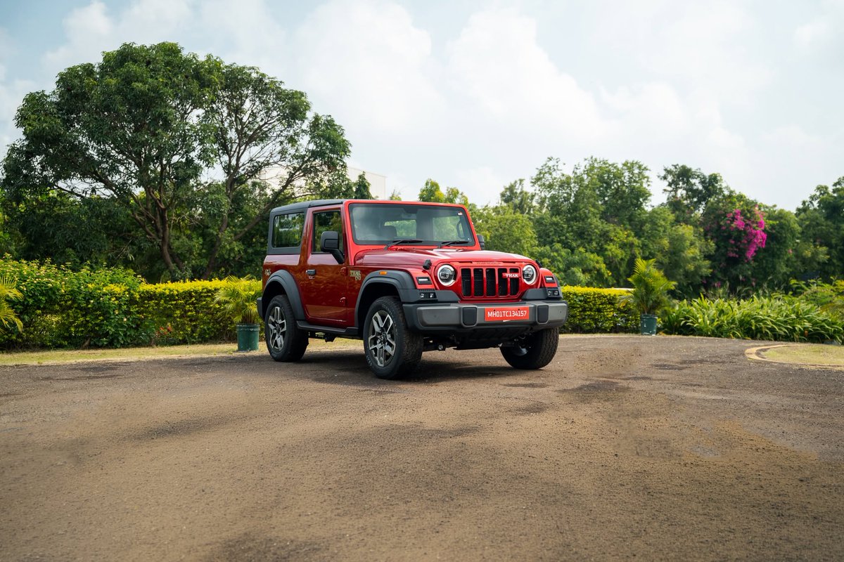 NamasteCar's tweet photo. #Mahindra #TharOG Tango Red colour. https://t.co/yenV4V0XS9