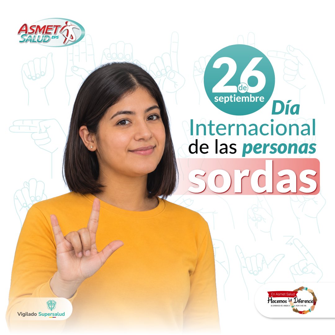 AsmetSalud's tweet photo. 🫶🏼 Reconocemos la diversidad, promovemos la inclusión y aportamos a visibilizar los derechos de las personas sordas. 

¡Información y servicios de salud accesibles para que puedan decidir sobre su bienestar! https://t.co/ZIY8aFs93Q