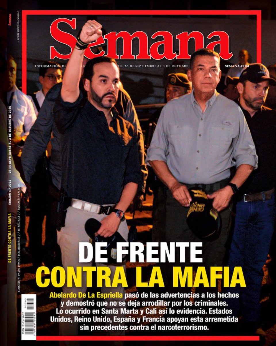 ABDELAESPRIELLA's tweet photo. De frente, sin miedo y con toda la fuerza legítima del Estado.

Lo dije y lo estoy cumpliendo: no voy a permitir que las mafias, los narcoterroristas y las estructuras criminales sigan imponiendo su ley en Colombia.

Voy a ejercer la autoridad, hacer respetar la ley y enfrentar al crimen con decisión y resultados.

No me voy a arrodillar ante las mafias. Voy a recuperar cada territorio y devolverles la tranquilidad a los colombianos.

¡Firme por la patria!
¡Viva Cristo Rey!
(A.D.L.E.) 🇨🇴🐅