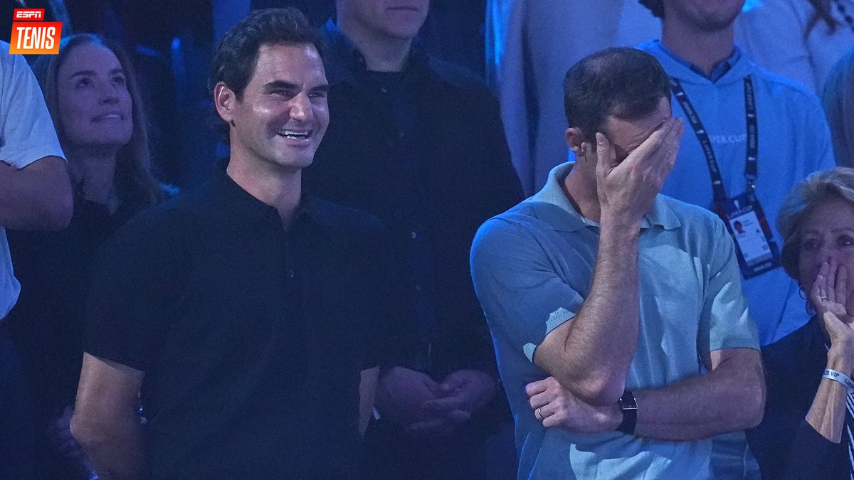 ESPNtenis's tweet photo. Esta secuencia es épica. 😂

#LaverCup https://t.co/nwOAkpJXyt