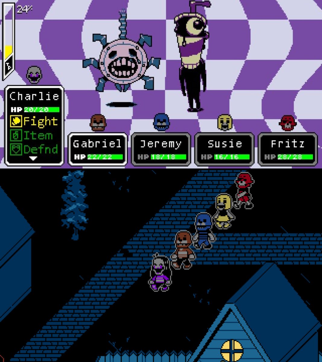 Fantime_Horror's tweet photo. 🚨 The highly popular FNaF fangame FNAF: THE FLIPSIDE - DEMO is officially out today!

Dive into a unique RPG experience inspired by Undertale, where you must guide the missing children's souls out of limbo. Who's playing it?! 👀 https://t.co/et3ArQ8S4w