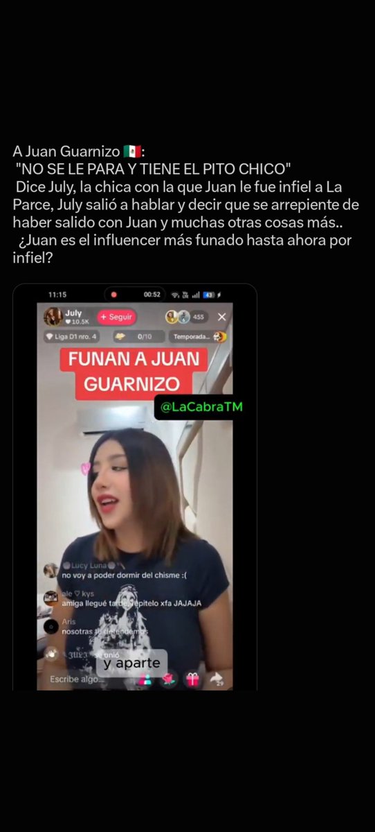 ooommmsq's tweet photo. Que no se olvide que el komanche presentó a July con Juan y nos dió esto jajsjs no quieran hacer como si la amistad del komanche y Juan no existiera y como si lo del komanche no fuera algo nuevo aksjsjajansjjajsj https://t.co/sTCPPmIsbD