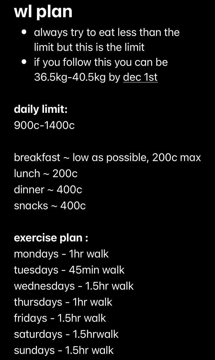 webbedbruises's tweet photo. let’s hope i can STICK TO IT
1.4k is so scary tho i wanna be eating super low bc otherwise i feel like the biggest larper but ik i’d js binge all the time 😭😭😭😭😭 so hopefully this’ll be maintainable nd also if i stick to my walks i could be ugw in a few months but im SCARED https://t.co/bapApgrm4U