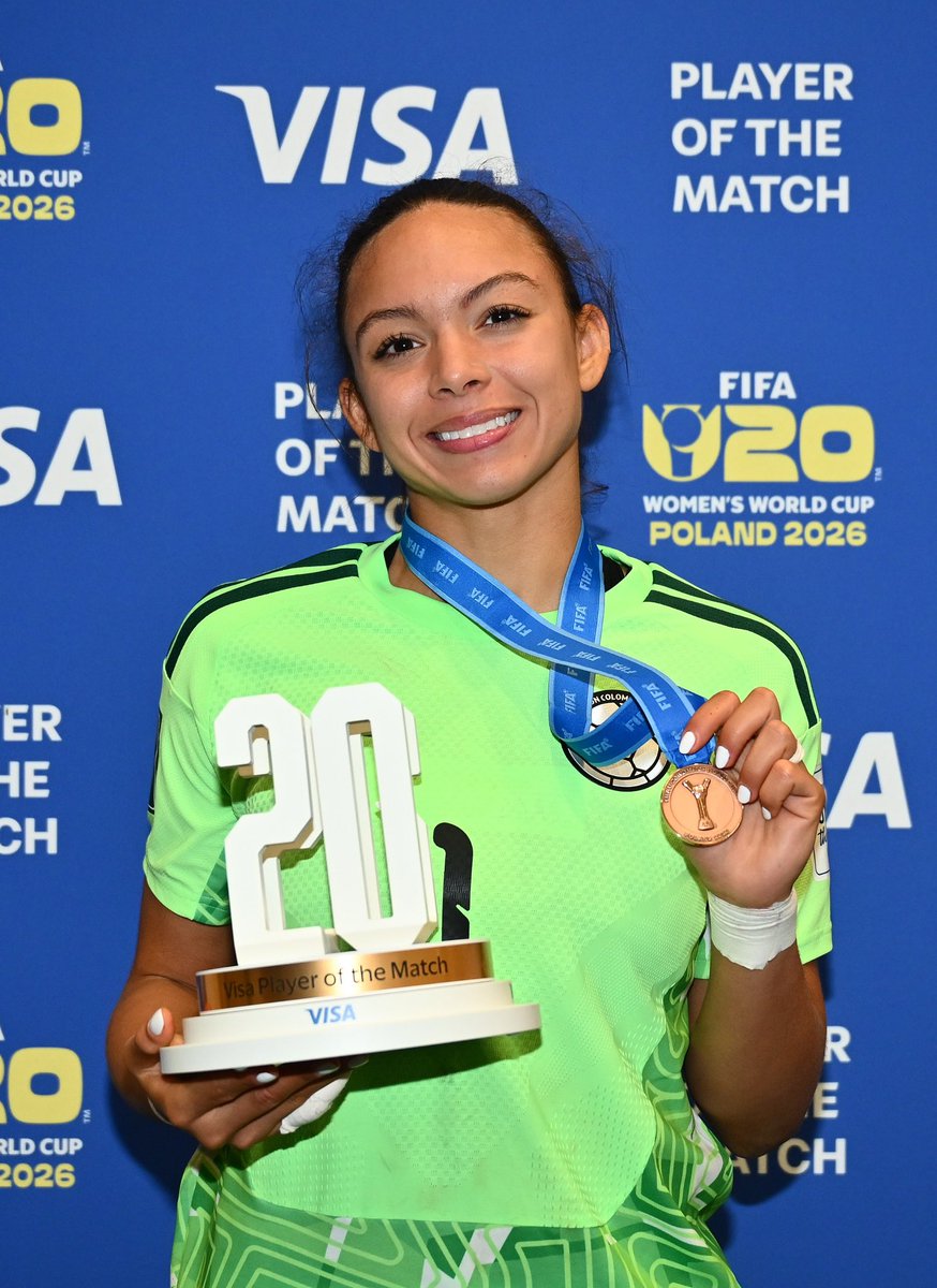 FIFAWWC's tweet photo. A #VisaPlayerOfTheMatch performance from Luisa Agudelo in the Bronze final! 👏

@Visa | #U20WWC https://t.co/WO47mWy2x8