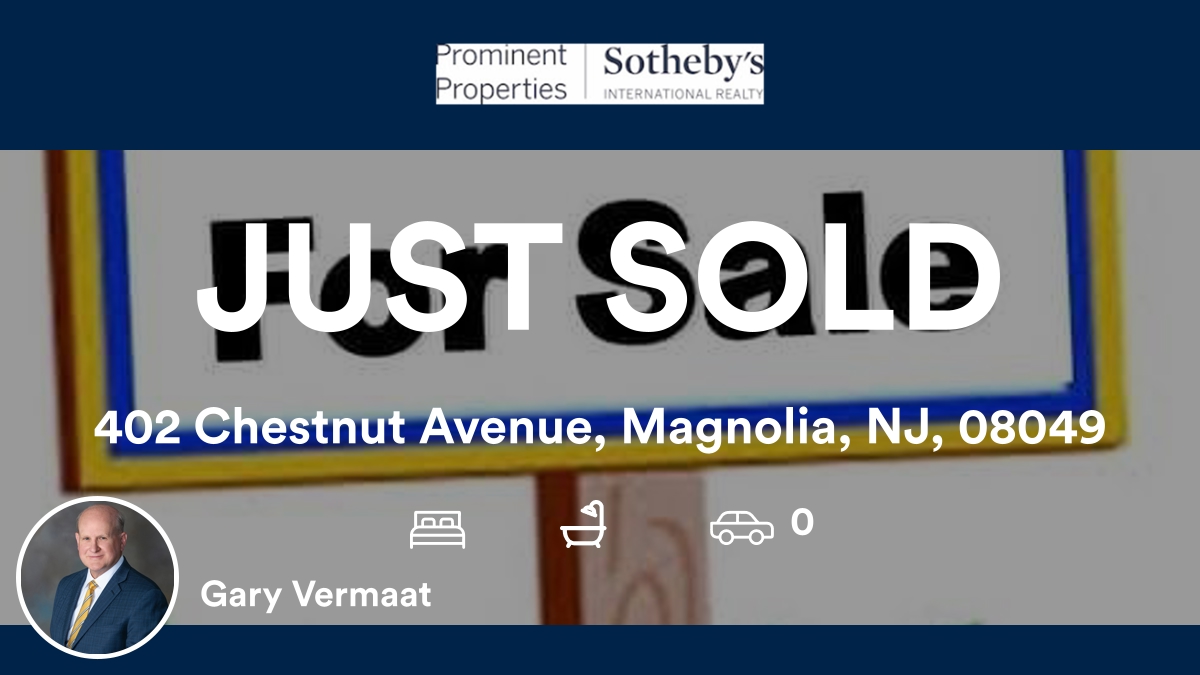 GaryVermaat's tweet photo. 📍 402 Chestnut Avenue, Magnolia, NJ, 08049

My latest sale on RateMyAgent.

https://t.co/PdUGlPElhP

...
#ratemyagent #realestate https://t.co/X6qOy5jZfx
