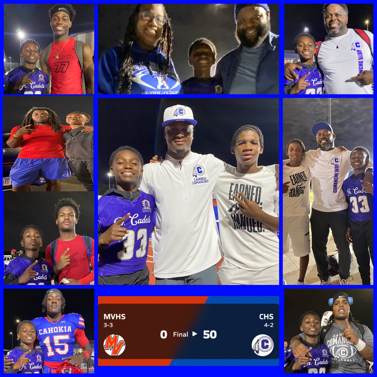TigerWoodSport's tweet photo. ⭐️⭐️⭐️⭐️⭐️

🏈 CONGRATULATIONS CAHOKIA COMANCHES!

What a way to open at home! 50-0 victory! 🔥💪🏾

You guys looked sharp, disciplined, and ready to compete! Great team performance from start to finish.

Congratulations to the coaches and players on a dominant home opener! 👏🏾🏈

🏈Young Prospect. 
🏈Building Relationships. 
🏈Surrounded By The Game. 

#TigerWoodNoS
#StudentScholarAthlete 
#CahokiaFootball🔵⚪️🔴🪓
#ESLFootball🟠🔵✈️
#ClassOf2032
#GodIsFaithful