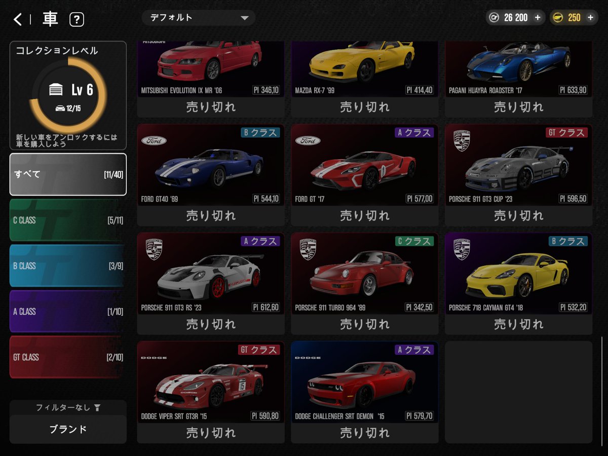 reis00_jp's tweet photo. 日産がないのでラインナップが寂しい。
もう味見はいいかな、このゲーム。 https://t.co/sPuRKIAKXL