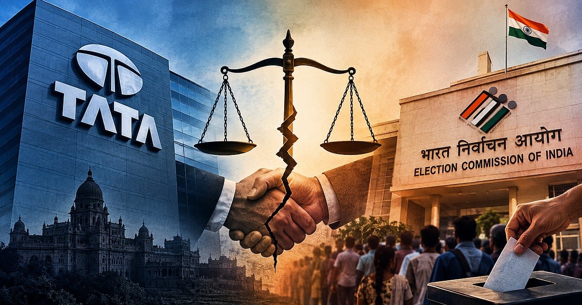 DeccanHerald's tweet photo. Tata, ECI and the price of losing institutional trust https://t.co/eqDMJNvsmZ https://t.co/iR60P0WHsj