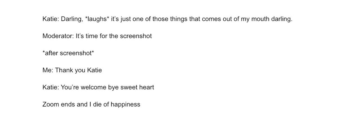 MorganasVersion's tweet photo. Story time of how my 1 on 1 Katie Meeting went I wrote it down in a google doc because of the text limit https://t.co/2g2LrNEHZs