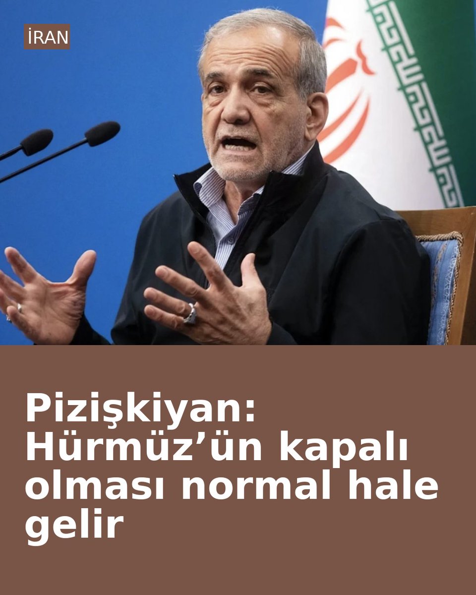 alptkndrsunoglu's tweet photo. Pizişkiyan: Hürmüz’ün kapalı olması normal hale gelir https://t.co/LFdR9e6gVV https://t.co/7A86aMW30T