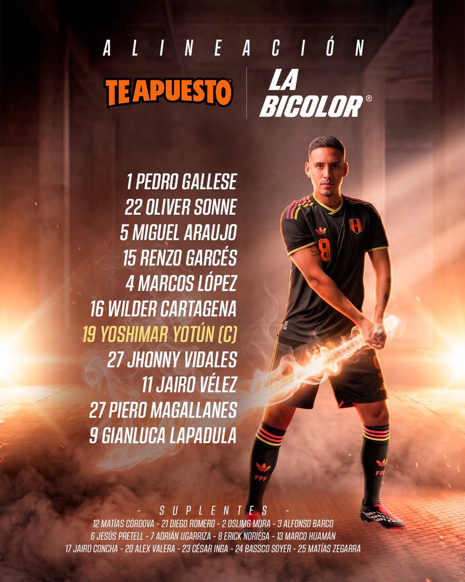 Jvlianvss8Ab's tweet photo. @Los8deAmericA_ @InterCo_Stadium #Los8deAmericA 🫵😮Alineaciones @Barilla 🟥 para #LaBicolor en el Arco 🥅🥊Pedro Gallesse ⛳ Defensas Oliver Sonne, Araujo, Garcés, López, ⛳ Wilder Cartagena,YOSHI💪YOTUN,Vidales, Velez 🎯 en el Ataque Piero Magallanes y Gianluca 🎯 #LAPADULA DT. #ManoMenezes ✨ Táctico 4-4-2 🇵🇪 https://t.co/shxVjJYV4H