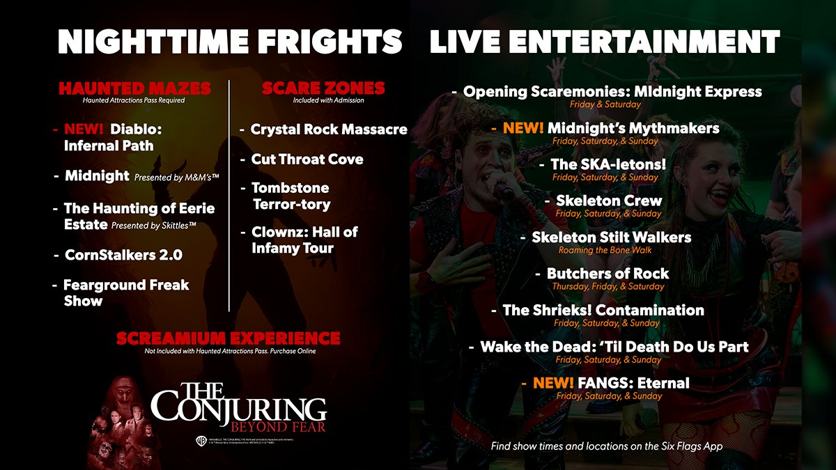 cedarpoint's tweet photo. Planning your trip to HalloWeekends Presented by Snickers™? We've got you covered, ghouls 👻

HOURS 🎃
Thursdays: 6pm - 12am
Fridays &amp; Saturdays: 11am - 12am 
Sundays: 11am - 8pm

See our website for complete details. https://t.co/HOsl4TpJbj