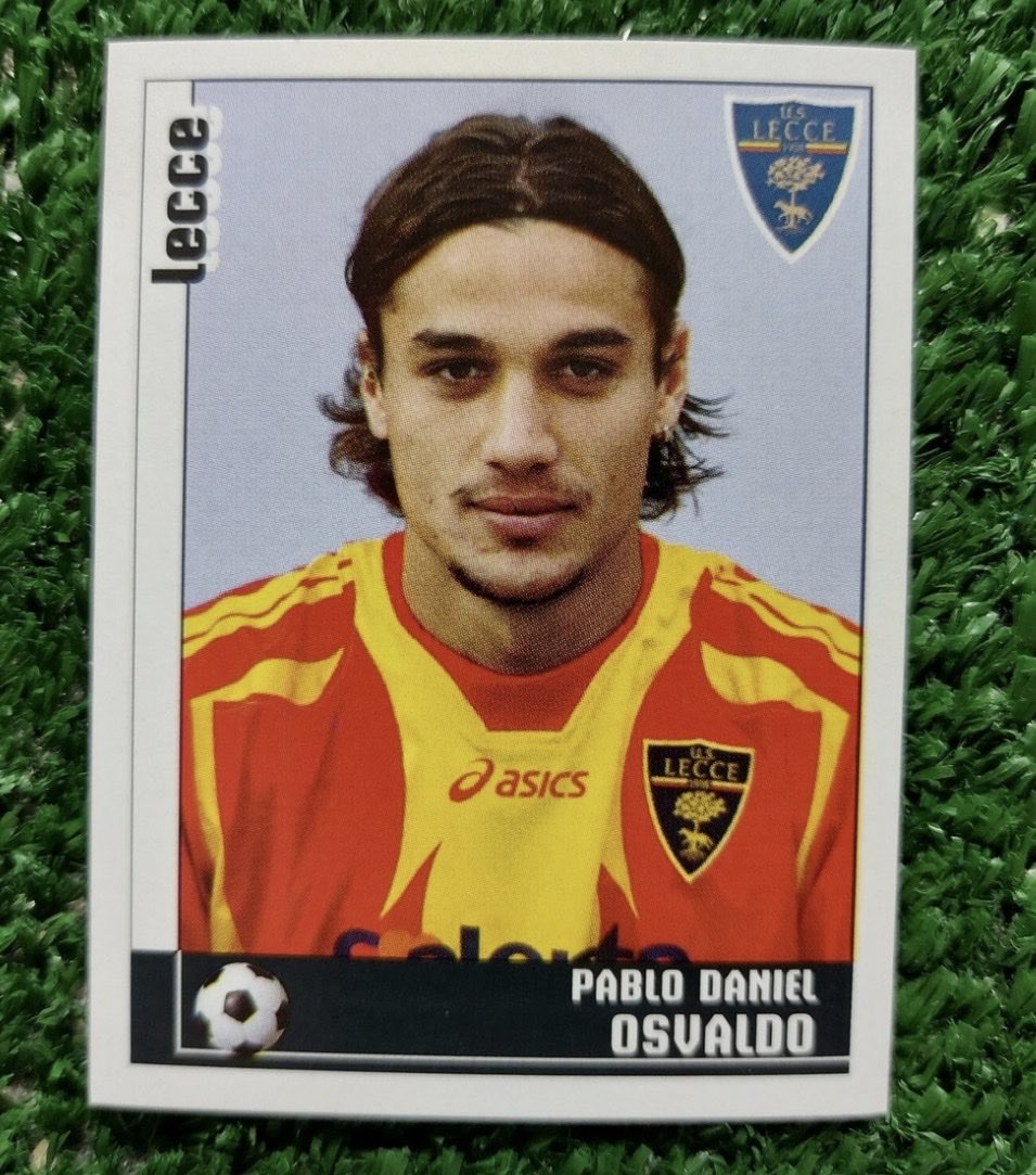 LecceArchive908's tweet photo. FIGURINA CALCIATORI #PANINI 2006/07 LECCE N°615 Pablo Daniel OSVALDO #UsLecce #LecceArchive https://t.co/UKXfkOWJMN