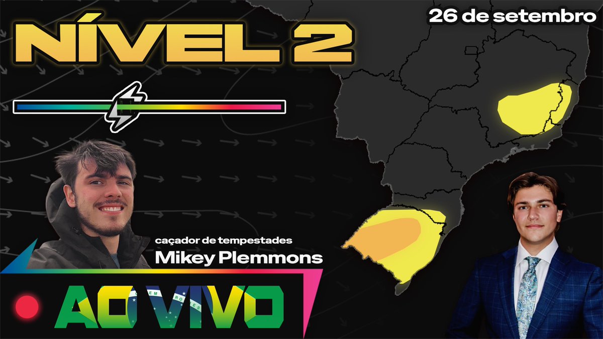 willbrattonwx's tweet photo. EN: It is time to change the game.

We're LIVE covering severe weather in Brazil with @TheNaderMike in the field!

Tap in. Link below.

BR: É hora de mudar o jogo.

Estamos AO VIVO cobrindo o mau tempo no Brasil com @TheNaderMike em campo!

Acompanhe. Link abaixo. https://t.co/UFcrddtAn2