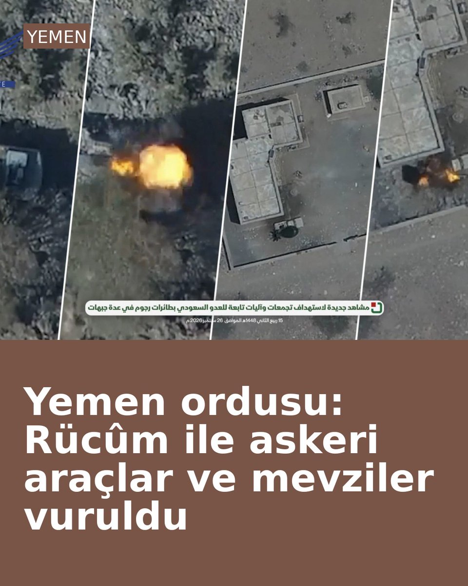 alptkndrsunoglu's tweet photo. Yemen ordusu: Rücûm ile askeri araçlar ve mevziler vuruldu https://t.co/Djwt0TmWhu https://t.co/O4AibdWD2e