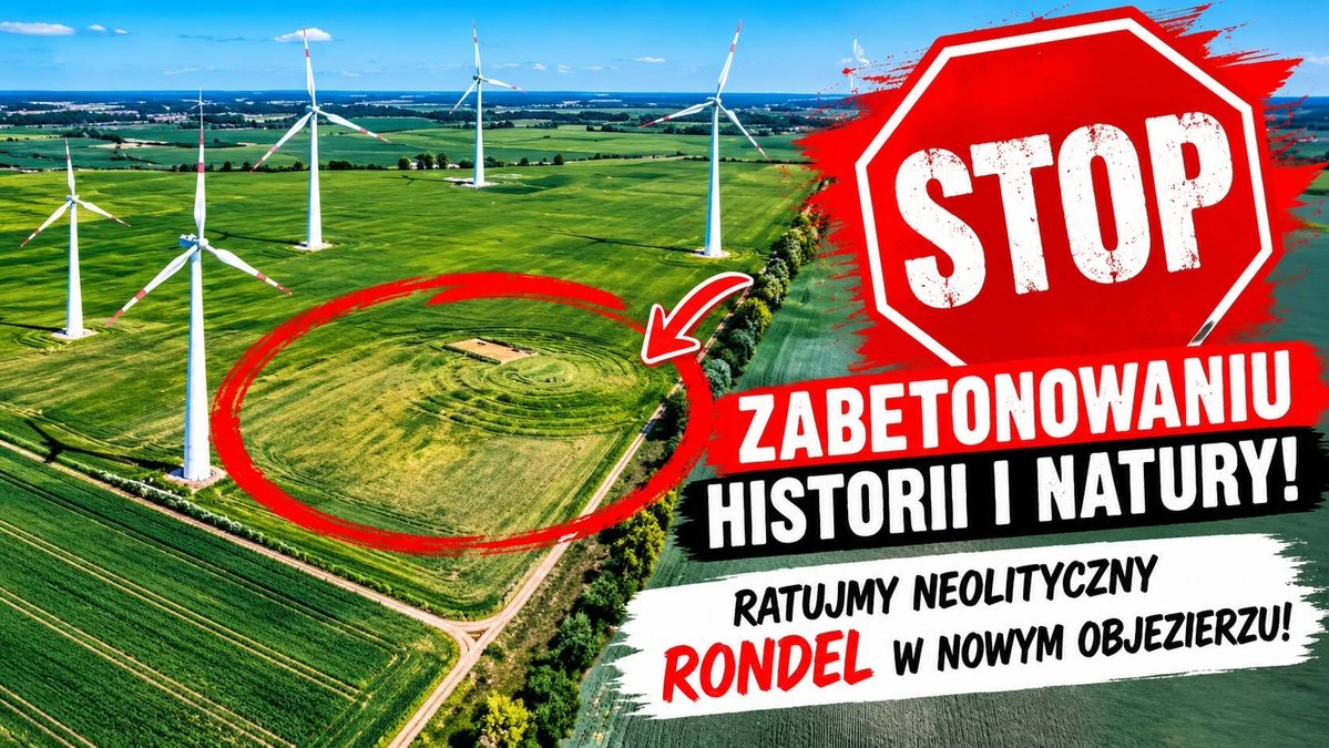 Stysz's tweet photo. Zagrożony jest niezwykle cenny zabytek archeologiczny z okresu neolitu z przed ok. 7tys. lat ➡️Rondel w Nowym Objezierzu - można go nazwać polskim Stonehenge.

Ludzie protestują, ale kto dziś słucha opinii niewielkich wiejskich społeczności? https://t.co/6EQTOZhHqC