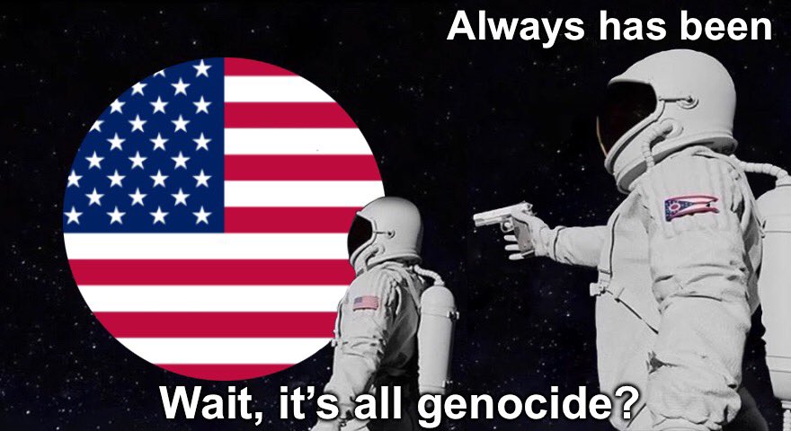 marionumber4's tweet photo. People accidentally realizing that the US is a genocidal country https://t.co/sT0vEdS5La