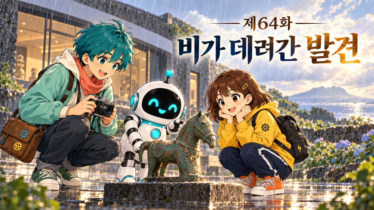 iamjanginjeong's tweet photo. [《오늘의 스팀마을》 제64화 — 비가 데려간 발견]
https://t.co/rBbB8GgQ3Q

처음에는 그저 처마가 필요했을 뿐입니다. 그런데 입구의 말 동상과 전시실 안의 이야기가 세 친구의 발걸음을…

#steemtoon #steemit #스팀잇 #웹툰 #AI스토리텔링 #오늘의스팀마을 #스티미언 #AI웹툰 @steemit $steem https://t.co/bjRUC6DzQI