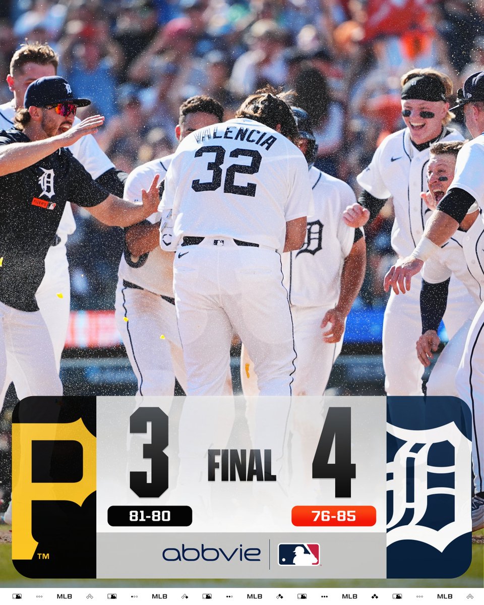 The @​Tigers walk it off thanks to Eduardo Valencia’s walk-off HR in Justin Verlander’s last game!

(MLB x @​AbbVie) 
 [📷](https://pbs.twimg.com/media/HTK2B_sX