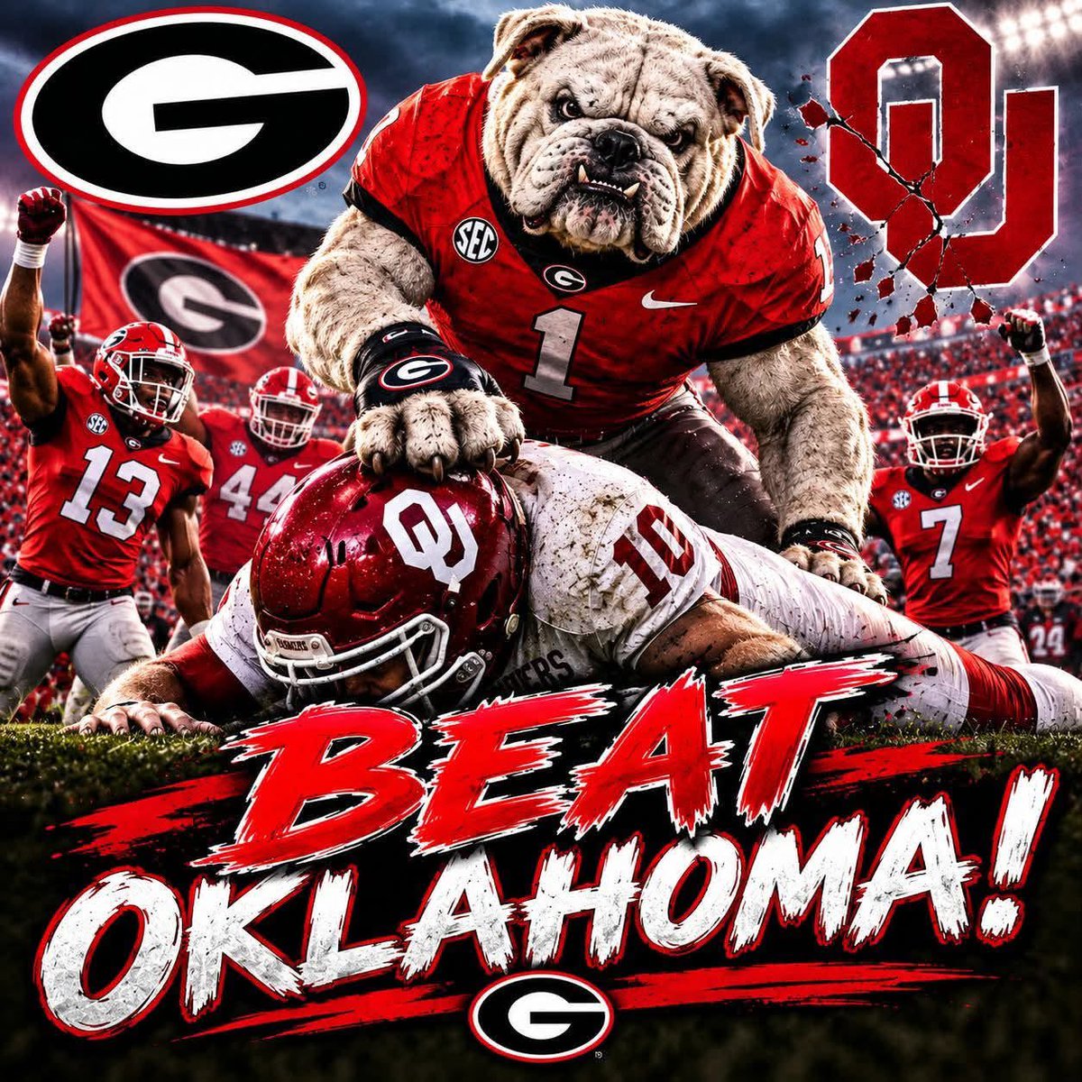 chdisciple's tweet photo. Go Dawgs!!! Beat OU!! #uga #gata #godawgs #georgiafootball https://t.co/BKg3IpPDin